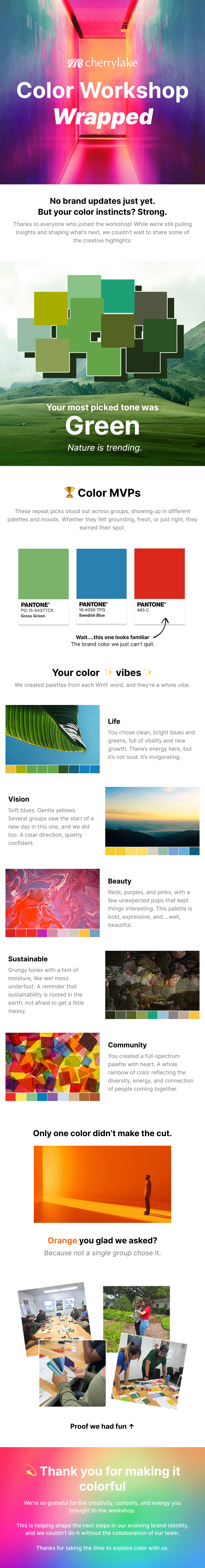 Color Workshop Wrapped recap